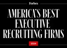 Forbes: America's Best Executive Recruiting Firms 2024 cover.